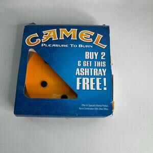 New Vintage Camel R J Reynolds Silver Black Orange Disc Brake Ash Tray